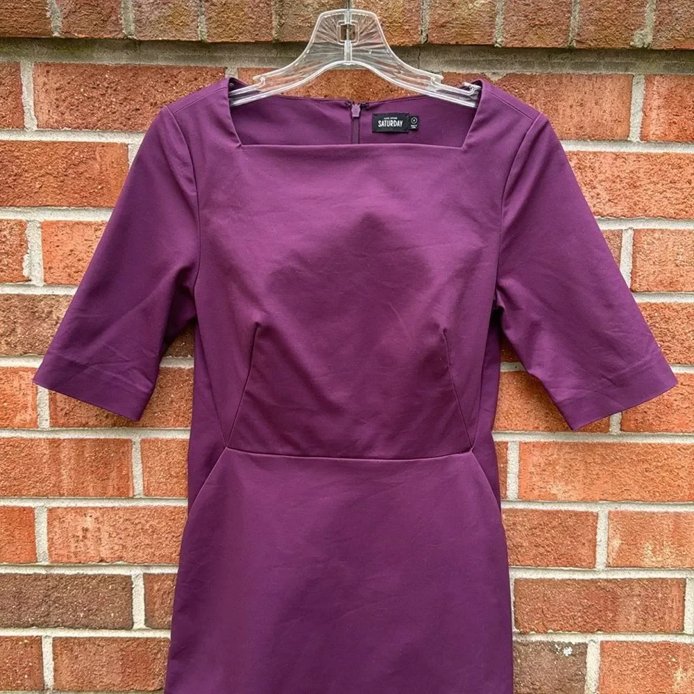 Kate Spade Saturday Shift Midi Dress sz 4 Purple